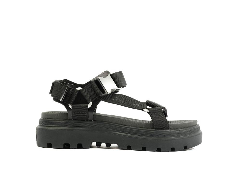 Black / Black Women Palladium PALLACRUISE STRAP Sandals  USA |  EGQ-926583