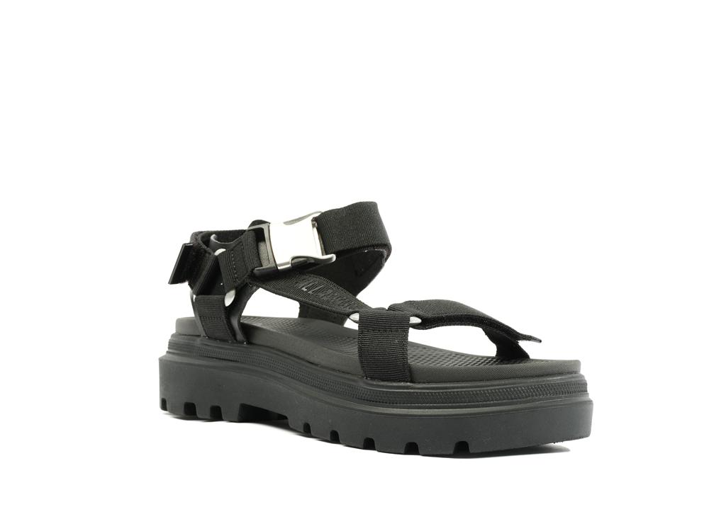 Black / Black Women Palladium PALLACRUISE STRAP Sandals  USA |  HQX-716028