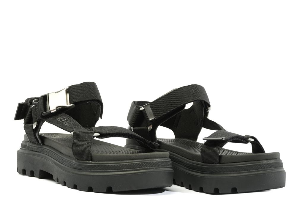 Black / Black Women Palladium PALLACRUISE STRAP Sandals  USA |  HQX-716028