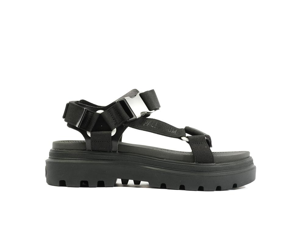 Black / Black Women Palladium PALLACRUISE STRAP Sandals  USA |  HQX-716028