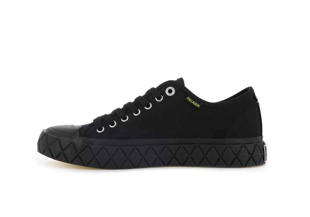 Black / Black Women Palladium PALLA ACE CANVAS Low Tops Shoes  USA |  TYU-235916