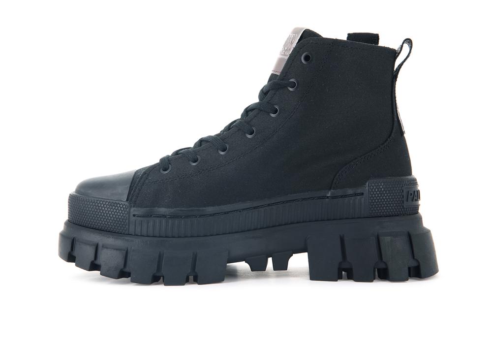 Black / Black Women Palladium REVOLT HI TX High Top Boots  USA |  DNL-416897