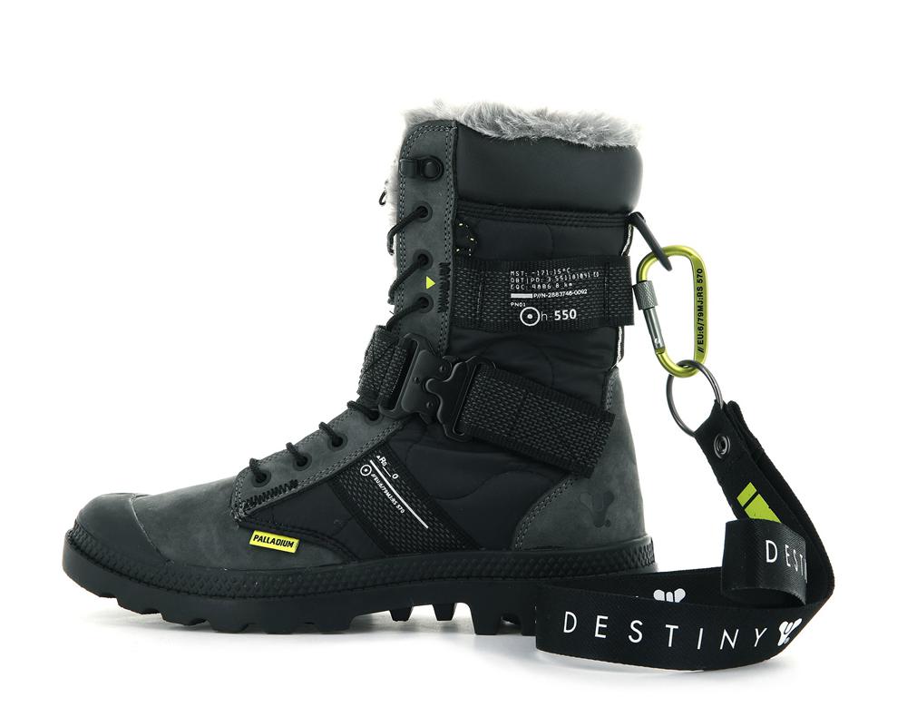 Black / Raven Men Palladium PAMPA EUROPA TACTICAL X DESTINY High Top Boots  USA |  MXZ-104289