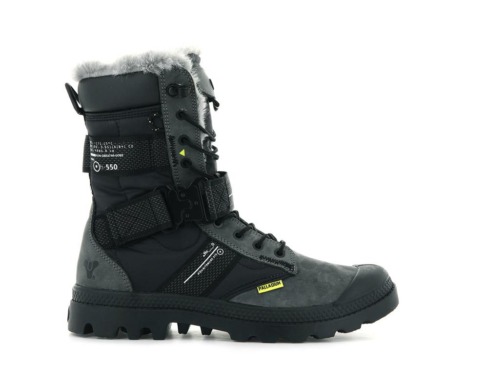 Black / Raven Men Palladium PAMPA EUROPA TACTICAL X DESTINY High Top Boots  USA |  MXZ-104289