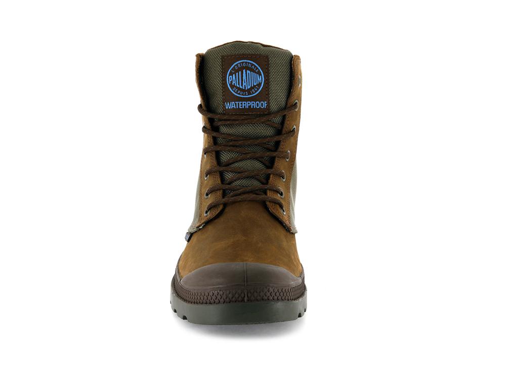 Bridle Brown / Moon Mist Men Palladium PAMPA SPORT CUFF WPN High Top Boots  USA |  EGK-342915