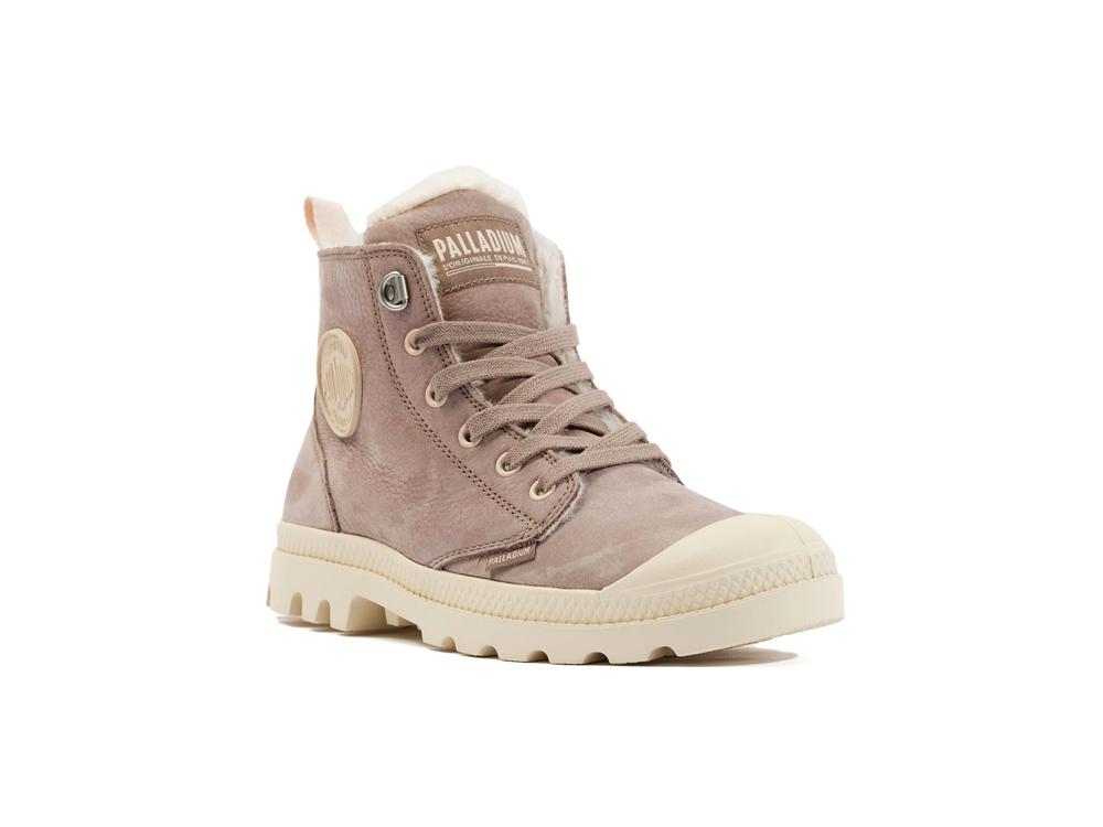 Brown Women Palladium PAMPA HI ZIP WL High Tops Shoes  USA |  KAX-678102