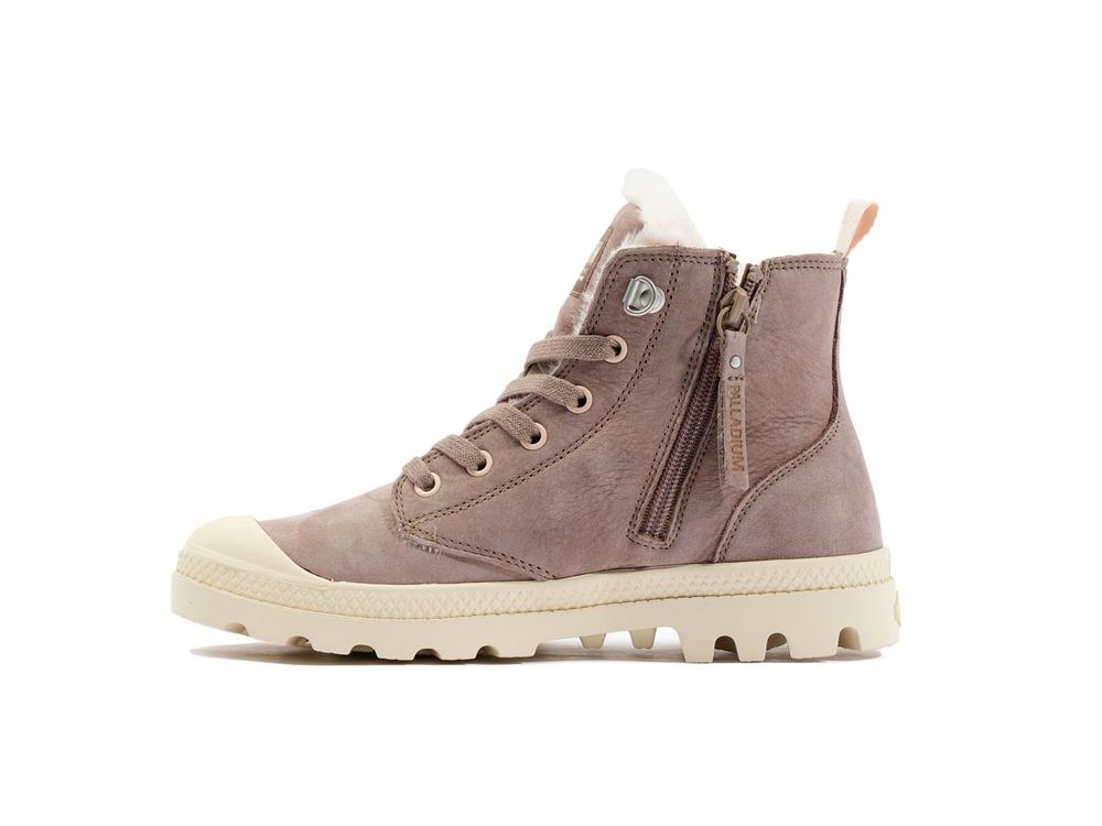 Brown Women Palladium PAMPA HI ZIP WL High Tops Shoes  USA |  KAX-678102