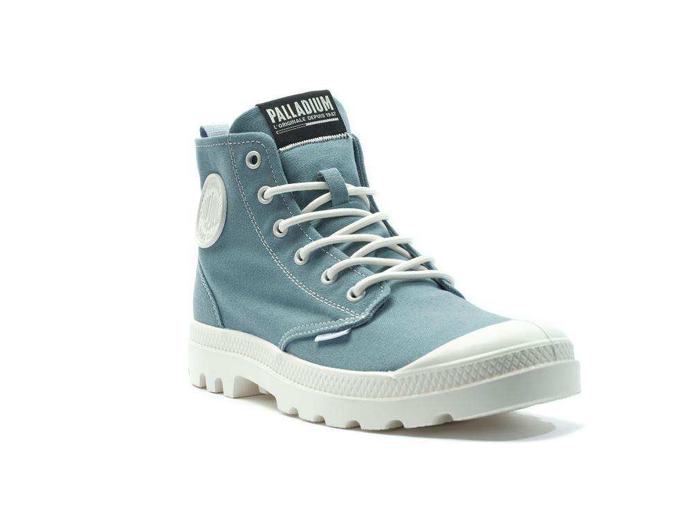 City Blue Men Palladium PAMPA BLANC High Tops Shoes  USA |  XIE-367150