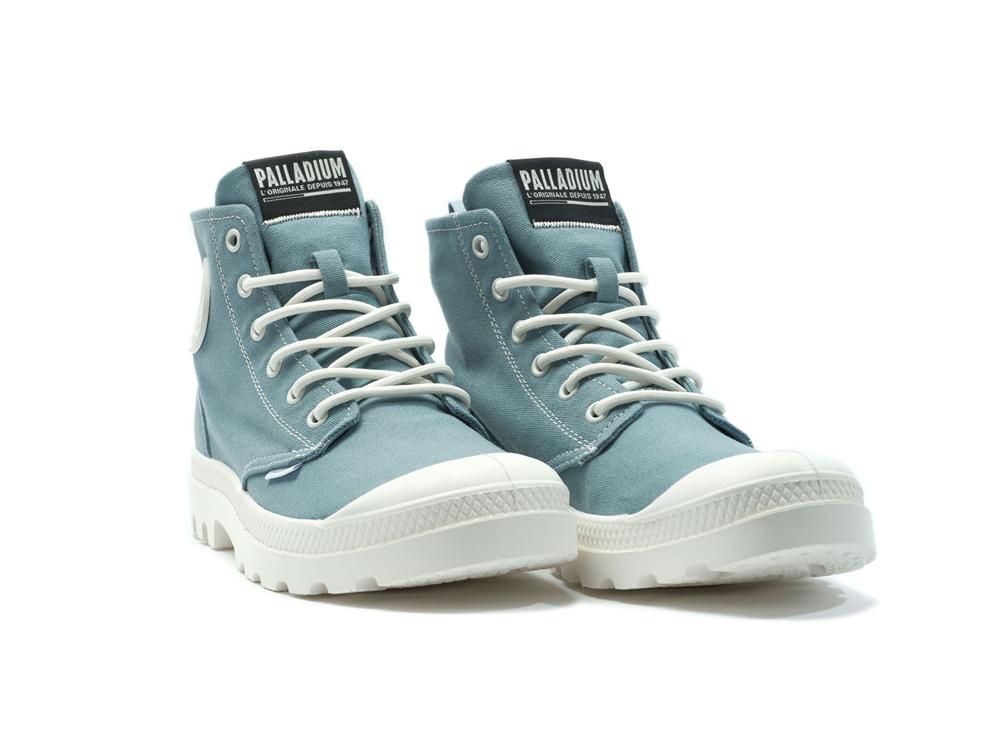 City Blue Men Palladium PAMPA BLANC High Tops Shoes  USA |  XIE-367150