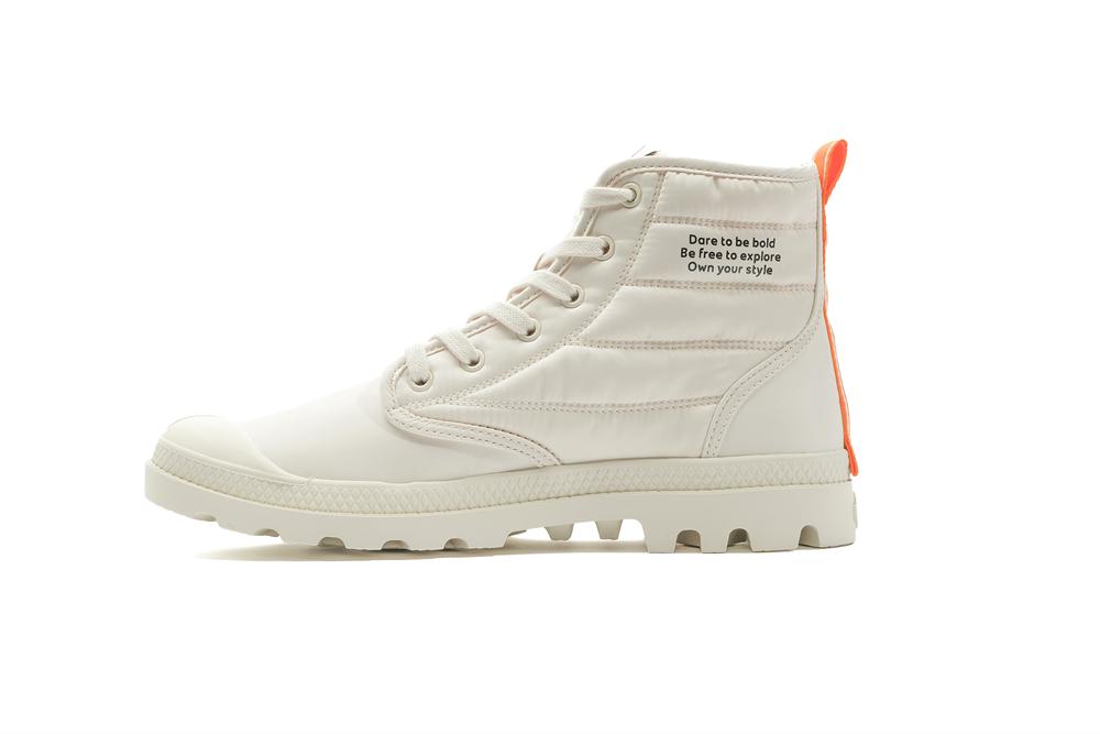 Clay White Men Palladium PAMPA HI DARE RHONA High Tops Shoes  USA |  XMW-423561