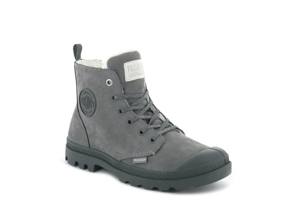 Cloudburst / Charcoal Grey Women Palladium PAMPA HI ZIP WL High Tops Shoes  USA |  YBI-857241