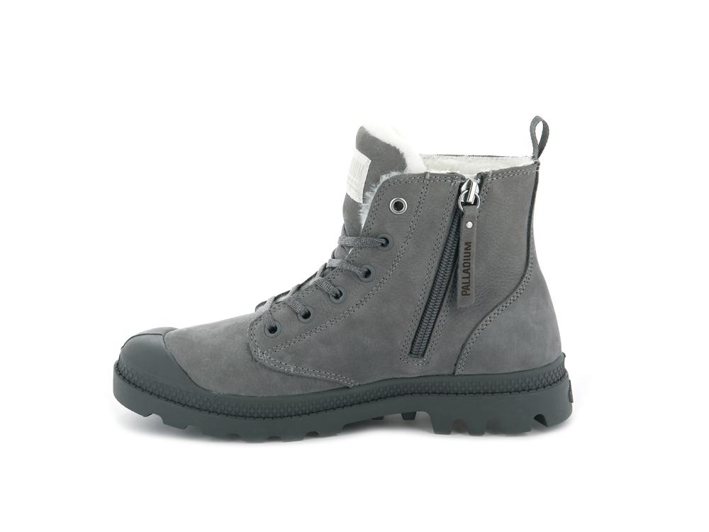 Cloudburst / Charcoal Grey Women Palladium PAMPA HI ZIP WL High Tops Shoes  USA |  YBI-857241