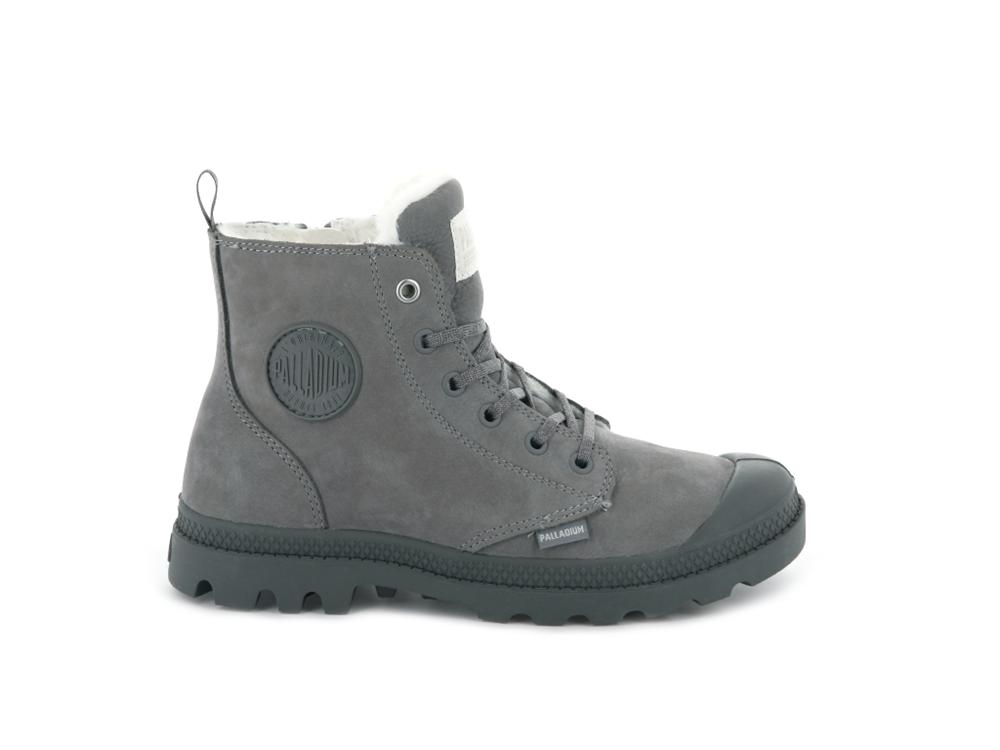 Cloudburst / Charcoal Grey Women Palladium PAMPA HI ZIP WL High Tops Shoes  USA |  YBI-857241