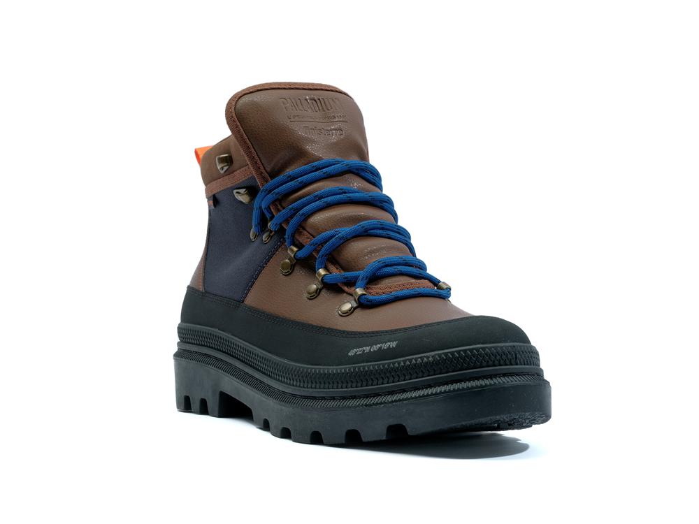 Dark Brown Men Palladium PALLATROOPER HIKER WP+ X FINISTERRE High Tops Shoes  USA |  HBI-748062