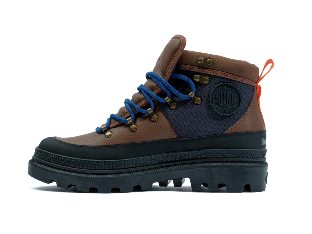 Dark Brown Men Palladium PALLATROOPER HIKER WP+ X FINISTERRE High Tops Shoes  USA |  HBI-748062