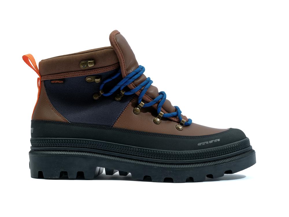 Dark Brown Men Palladium PALLATROOPER HIKER WP+ X FINISTERRE High Tops Shoes  USA |  HBI-748062