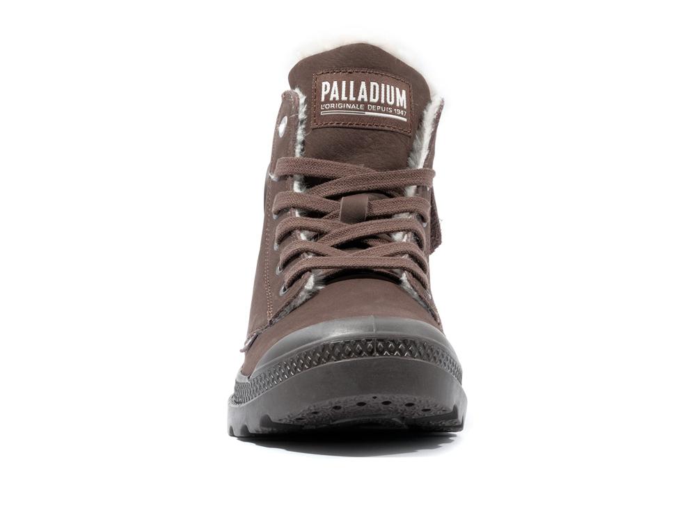 Dark Cocoa Brown Women Palladium PAMPA HI ZIP WL High Tops Shoes  USA |  LDT-294507