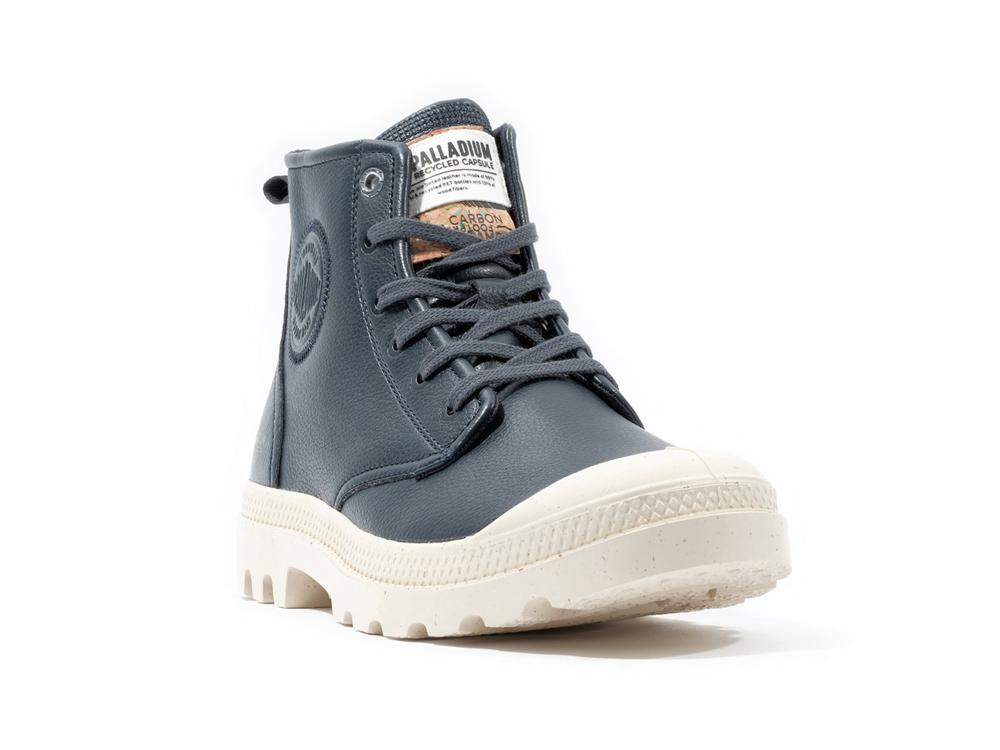 Dark Navy Men Palladium PAMPA HI RE-VEGAN LTH High Tops Shoes  USA |  KFD-049318