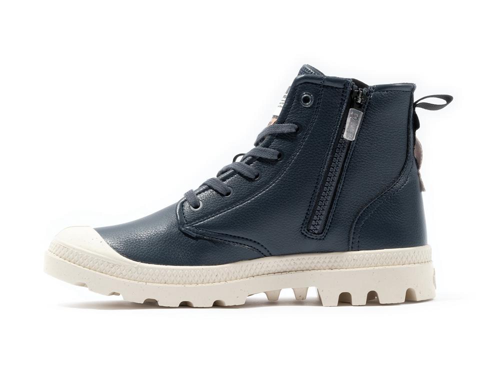 Dark Navy Men Palladium PAMPA HI RE-VEGAN LTH High Tops Shoes  USA |  KFD-049318