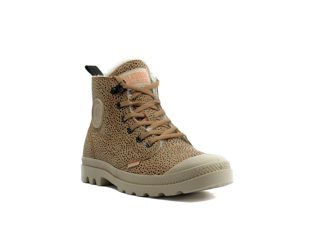 Dear Brown Aop Women Palladium PAMPA HI ZIP WL High Tops Shoes  USA |  GTK-850379