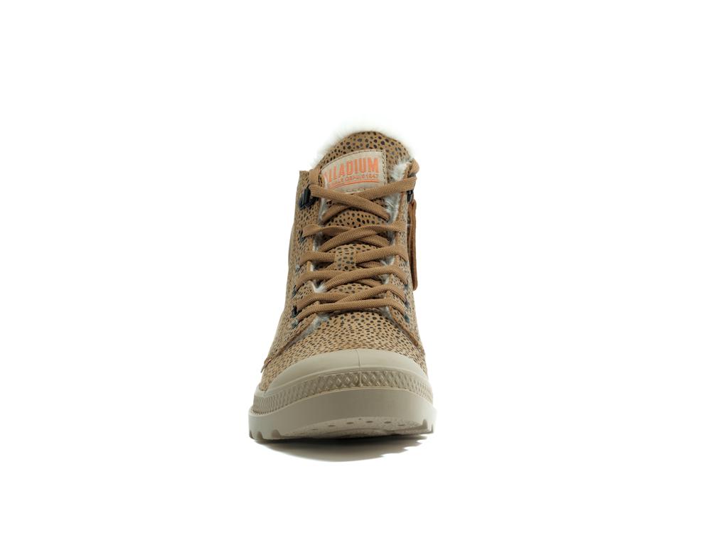 Dear Brown Aop Women Palladium PAMPA HI ZIP WL High Tops Shoes  USA |  GTK-850379