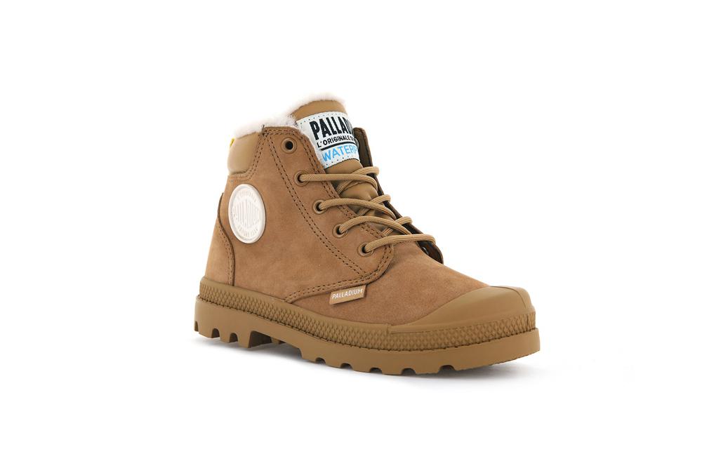 Dear Brown Kids' Palladium PAMPA HI CUFF WPS OZ High Top Boots  USA |  URW-328475