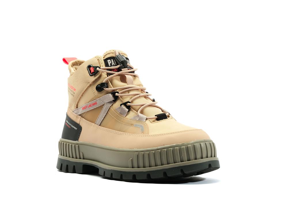 Desert Beige Kids' Palladium PALLASHOCK TRAVEL WP+ High Top Boots  USA |  ZAB-840672