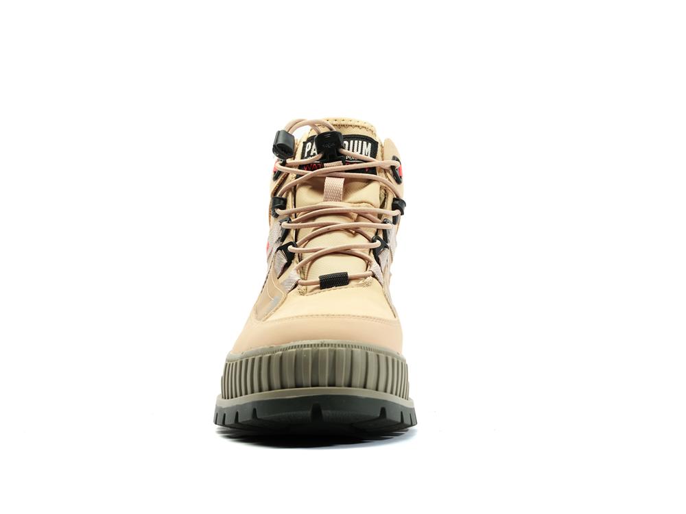 Desert Beige Kids' Palladium PALLASHOCK TRAVEL WP+ High Top Boots  USA |  ZAB-840672