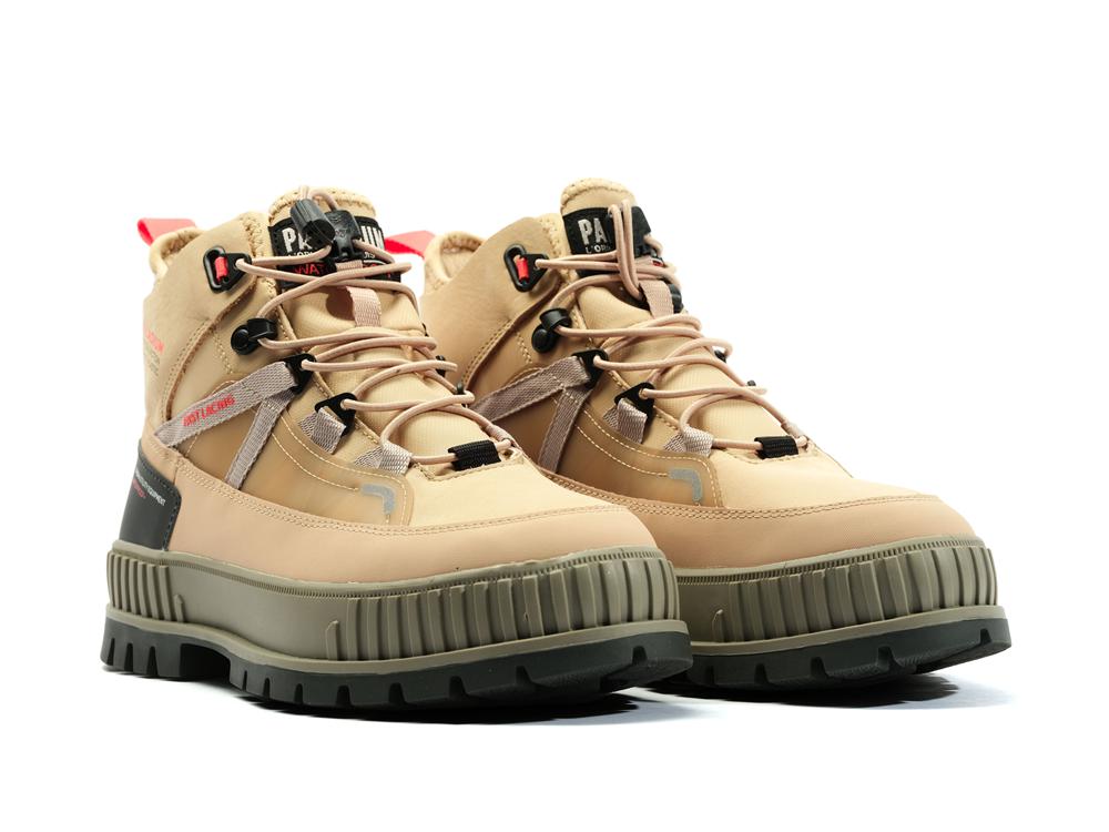 Desert Beige Kids' Palladium PALLASHOCK TRAVEL WP+ High Top Boots  USA |  ZAB-840672