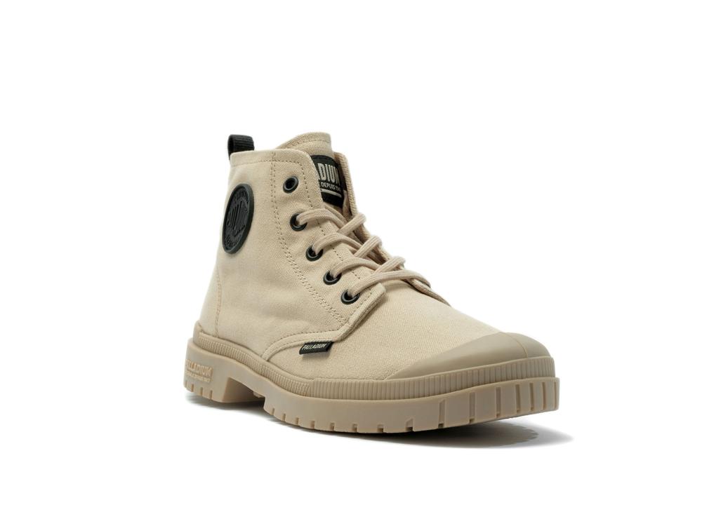 Desert Beige Men Palladium PAMPA SP20 HI CANVAS High Tops Shoes  USA |  UGC-083629