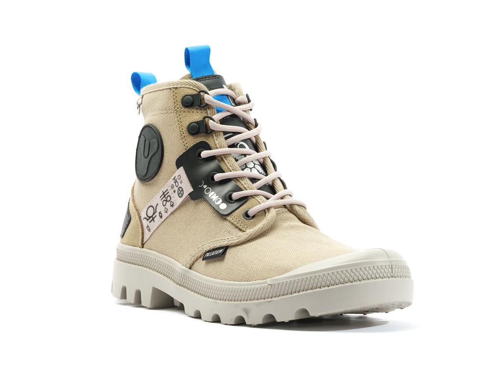 Dune Grey Kids' Palladium PAMPA X DESTINY High Top Boots  USA |  CZA-924016