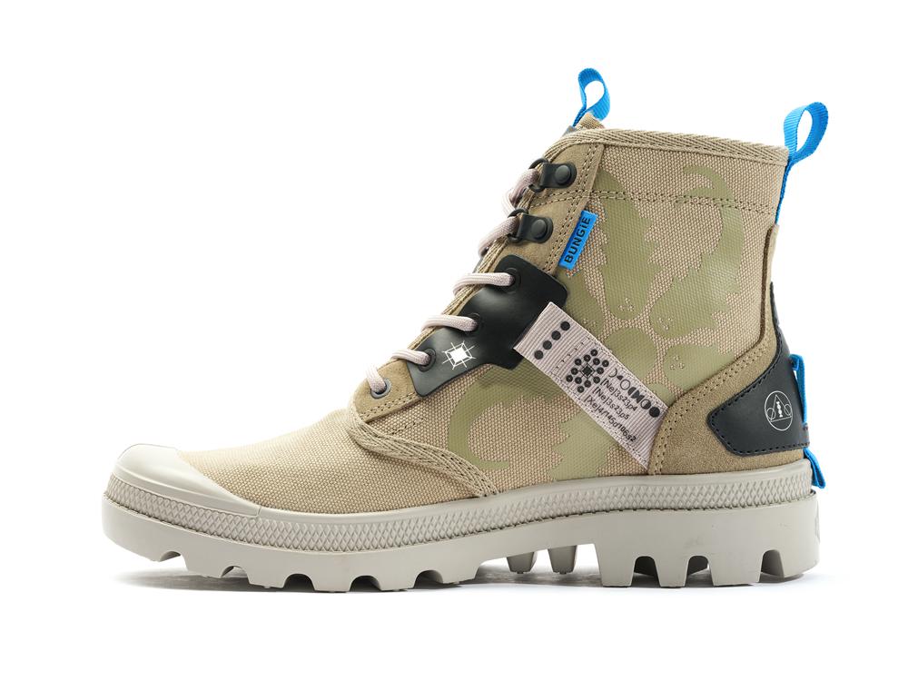 Dune Grey Kids' Palladium PAMPA X DESTINY High Top Boots  USA |  CZA-924016