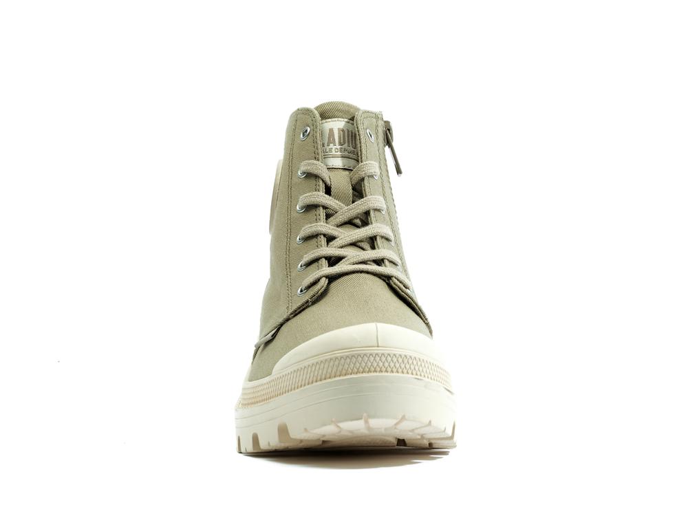 Dune Grey Women Palladium PALLABASE TWILL High Top Boots  USA |  DFC-789604