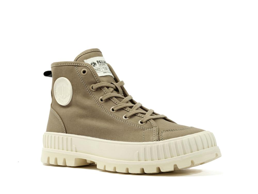 Dusky Green Men Palladium PALLASHOCK ORGANIC 2 High Top Boots  USA |  XAY-410872