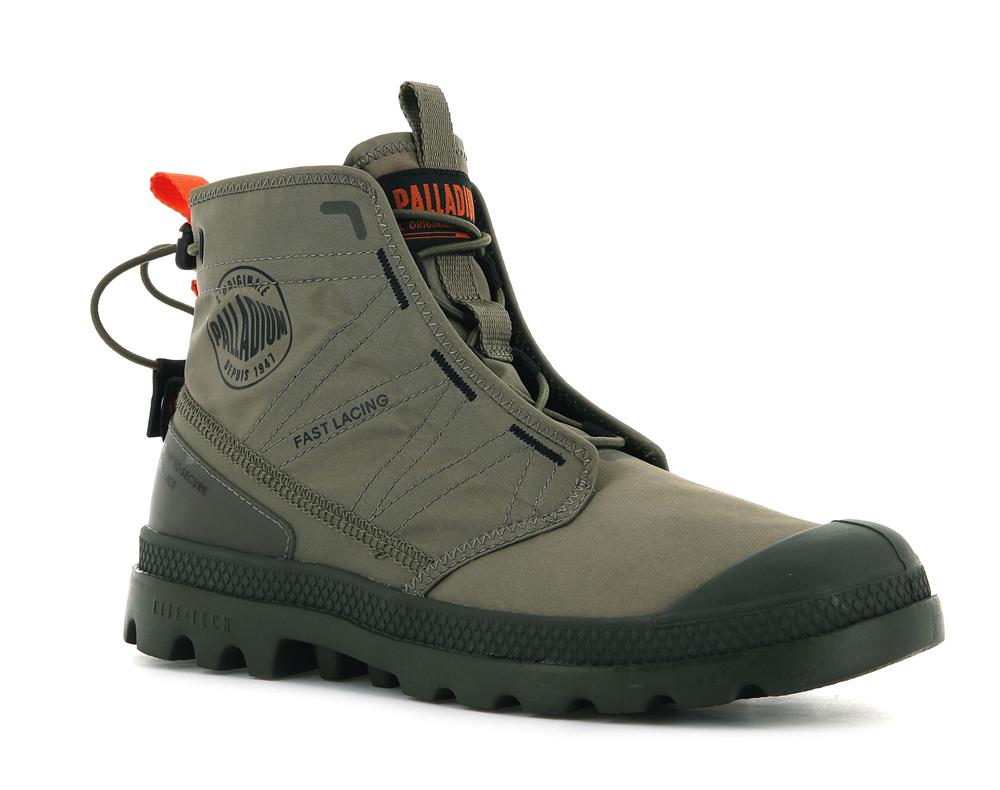 Dusky Green Men Palladium PAMPA TRAVEL LITE High Top Boots  USA |  WFL-281653