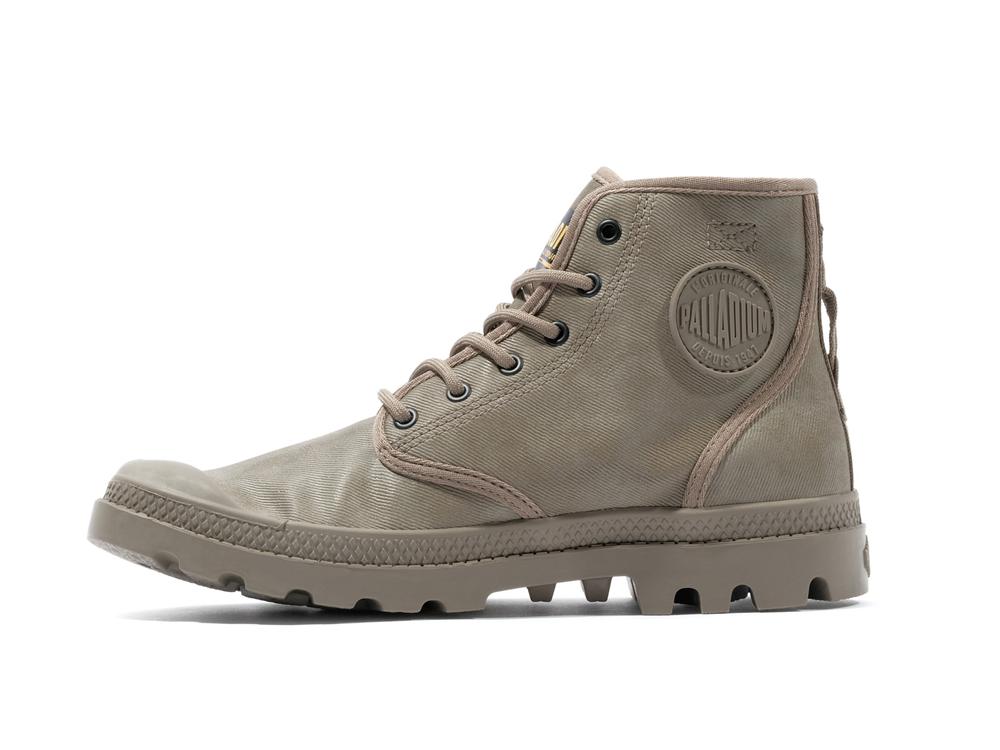 Dusky Green Women Palladium PAMPA HI COATED High Tops Shoes  USA |  ZGW-783652