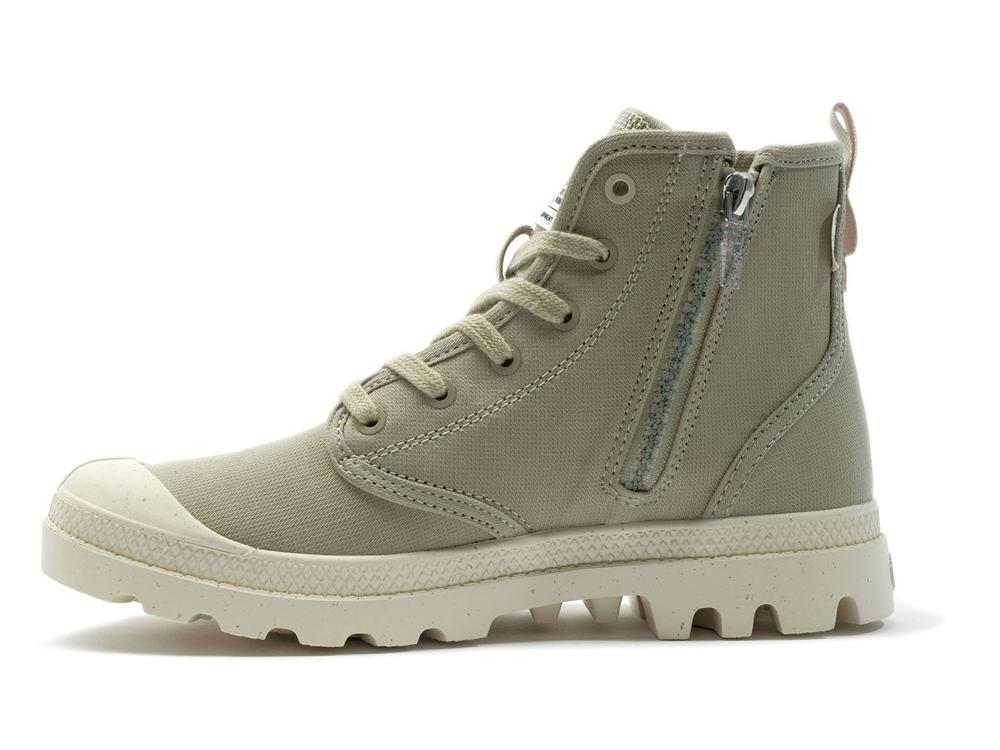 Eucalyptus Green Men Palladium PAMPA HI ZIP ORGANIC High Tops Shoes  USA |  GRK-129654