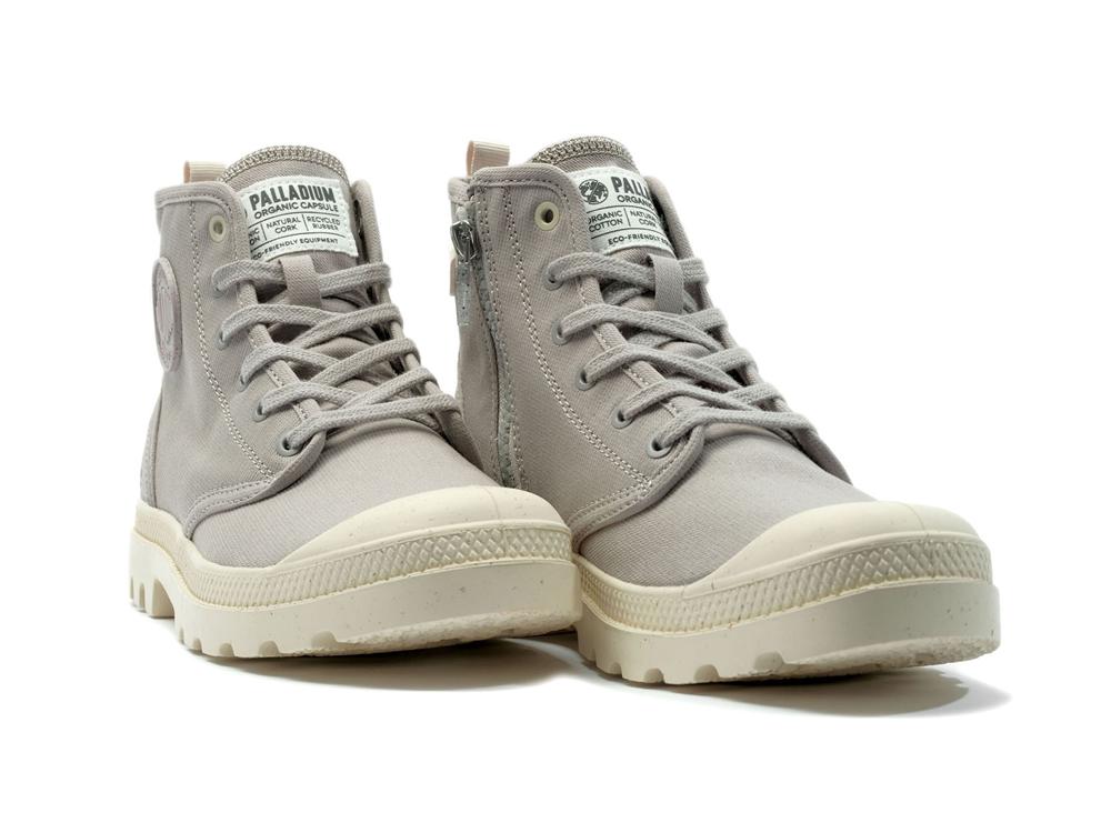 Grey Berry Men Palladium PAMPA HI ZIP ORGANIC High Tops Shoes  USA |  LWA-530867