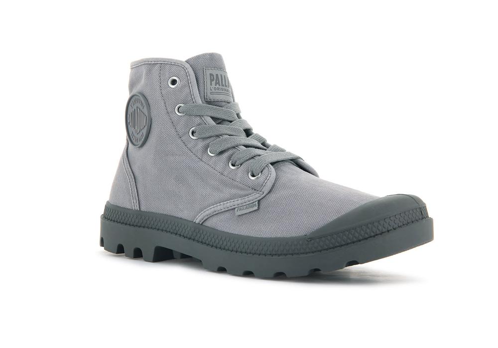 Grey Flannel Men Palladium PAMPA HI High Tops Shoes  USA |  LPU-019458