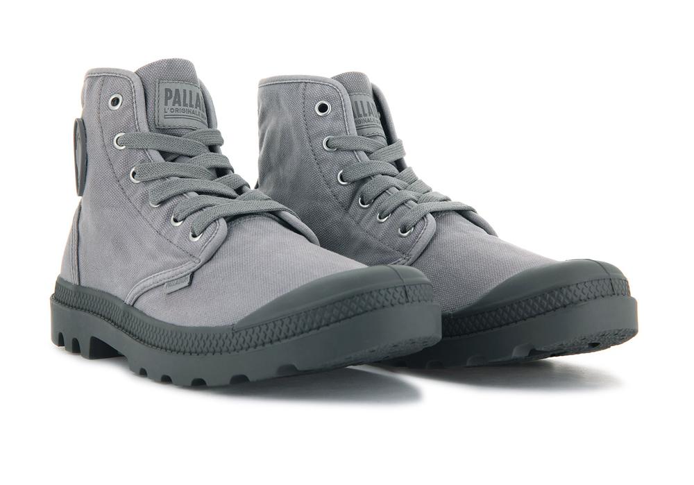 Grey Flannel Men Palladium PAMPA HI High Tops Shoes  USA |  LPU-019458