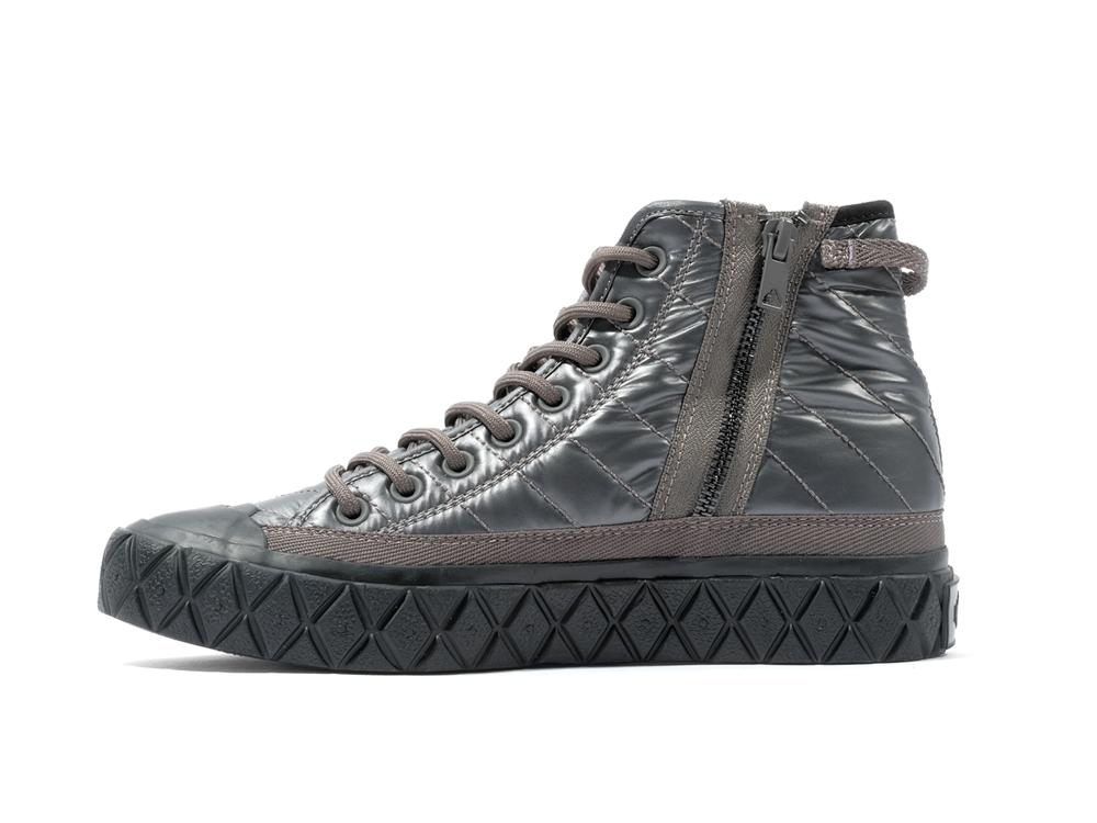 Gun Metal Grey Women Palladium PALLA ACE RE-QUILT W High Tops Shoes  USA |  GLC-072165