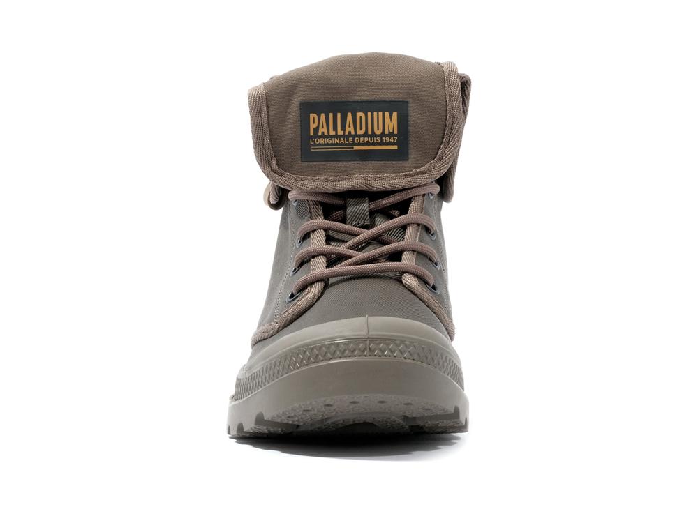 Major Brown Men Palladium BAGGY COATED High Tops Shoes  USA |  NQC-703812