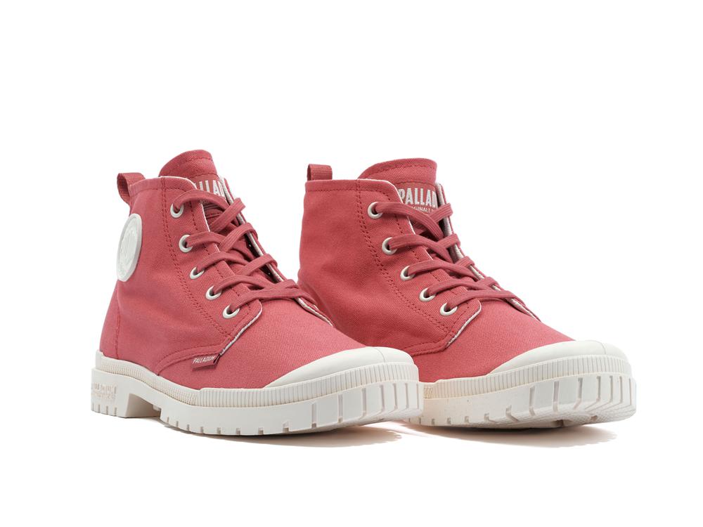 Mineral Red Women Palladium PAMPA SP20 HI CANVAS High Tops Shoes  USA |  ULK-803695