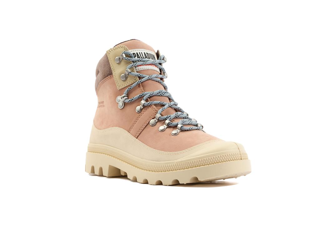 Nude Brown Women Palladium PALLABROUSSE HKR WP+ High Top Boots  USA |  EVA-239785