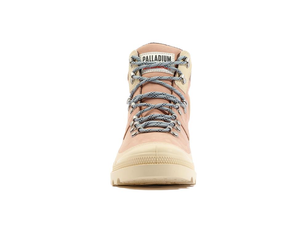 Nude Brown Women Palladium PALLABROUSSE HKR WP+ High Top Boots  USA |  EVA-239785