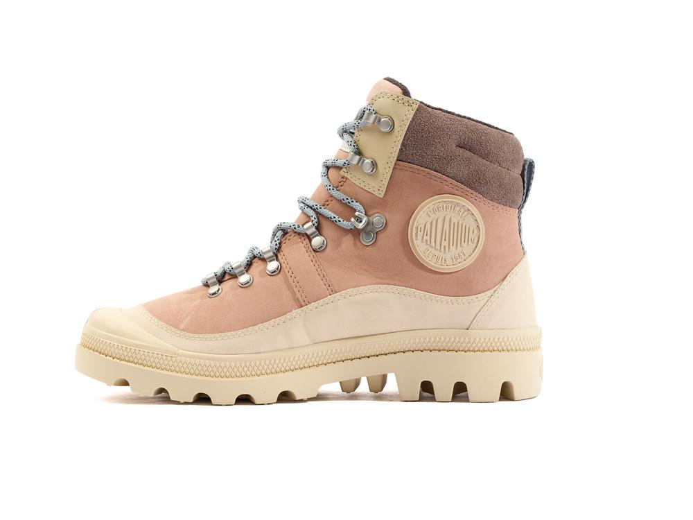 Nude Brown Women Palladium PALLABROUSSE HKR WP+ High Top Boots  USA |  EVA-239785