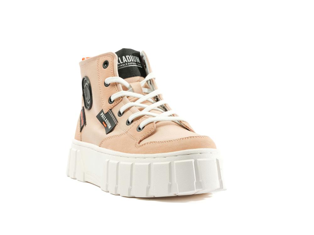 Nude Dust Pink Women Palladium PALLATOWER HI High Top Boots  USA |  TCK-613540