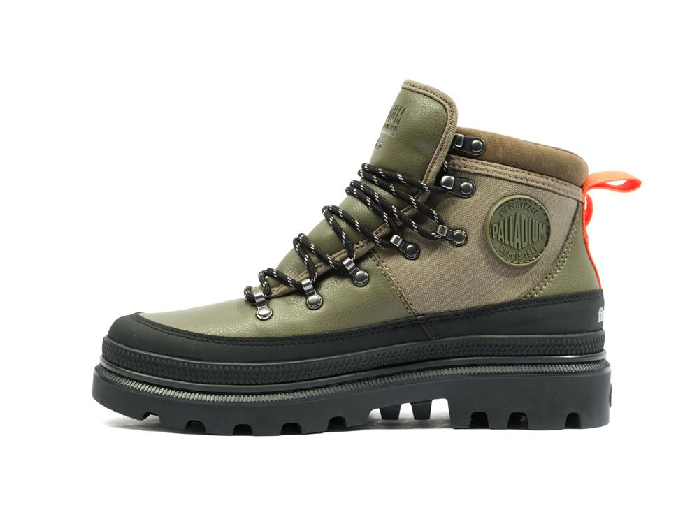 Olive Night Kids' Palladium PALLATROOPER HIKER WP+ X FINISTERRE High Top Boots  USA |  UPX-142697