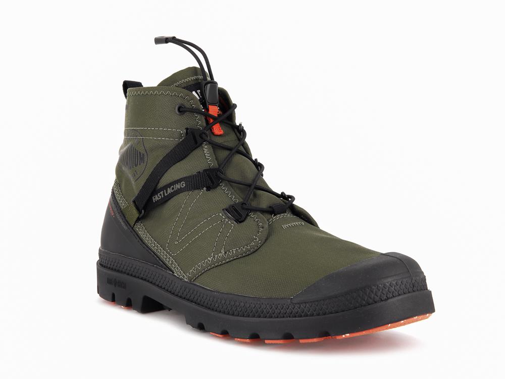 Olive Night Kids' Palladium PAMPA TRAVEL LITE+ WATERPROOF High Top Boots  USA |  NVF-501278