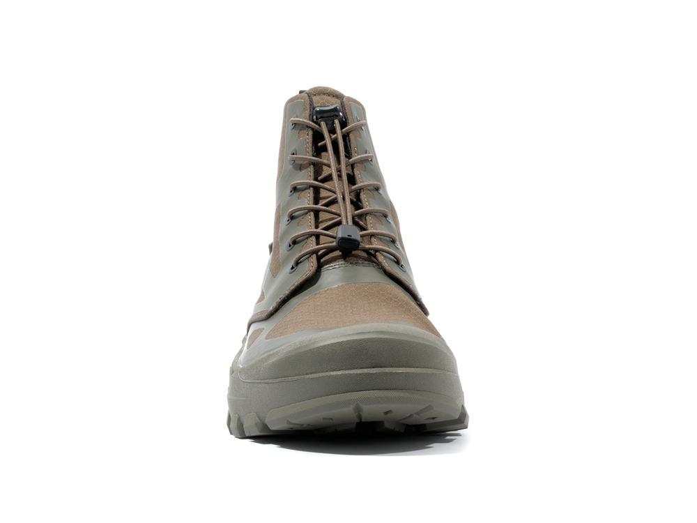 Olive Night Men Palladium PALLARIDER CUFF WPA High Tops Shoes  USA |  FZB-496507